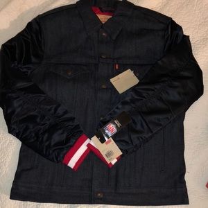 Levi’s x 49er’s denim trucker jacket size med NWT